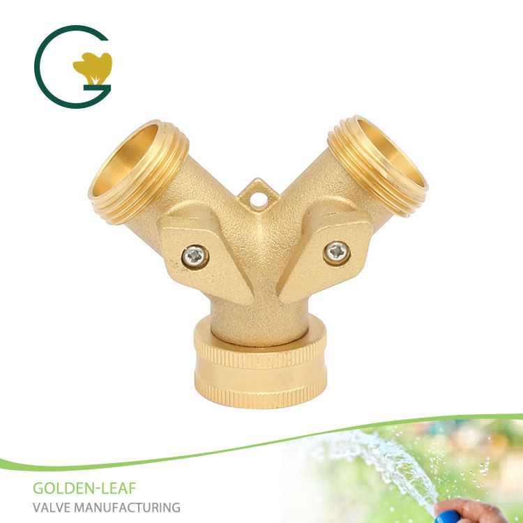 Brass 2 Way Garden Horse Connector-un mis passivasiya mayesi üçün qaralmaya qarşı müalicə